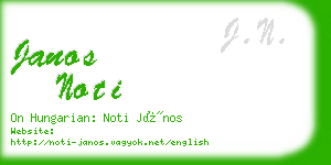 janos noti business card